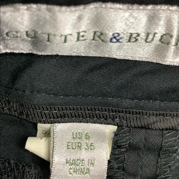 Women's Cutter & Buck Golf 6 S Small Chino Khakis Shorts Bermuda Black Stretch - Picture 10 of 10